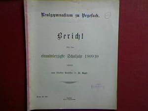 Seller image for Schulnachrichten. - in : Realgymnasium zu Vegesack - Bericht ber das 41. Schuljahr 1909 - 10 (Progr.Nr. 996) for sale by books4less (Versandantiquariat Petra Gros GmbH & Co. KG)