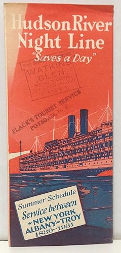 Imagen del vendedor de Hudson River Steamers Night Line summer schedule New York-Albany-Troy 1931 a la venta por Philosopher's Stone Books