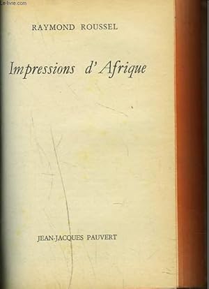 Imagen del vendedor de IMPRESSIONS D'AFRIQUE a la venta por Le-Livre