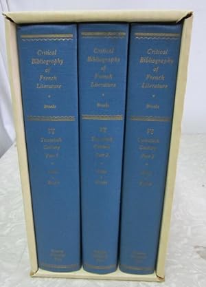 Seller image for A Critical Bibliography of French Literature, Volume VI: The Twentieth Century (3 parts/books) for sale by Atlantic Bookshop