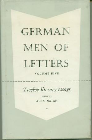 Imagen del vendedor de German Men of Letters, Vol 5: Twelve Literary Essays a la venta por Book Dispensary