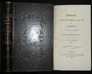 Bild des Verkufers fr Memoirs, anecdotes, facts, and opinions. In two volumes. zum Verkauf von Biblion Antiquariat