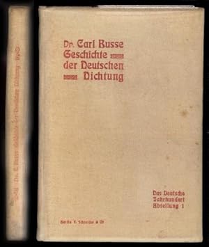 Seller image for Geschichte der Deutschen Dichtung for sale by Sapience Bookstore