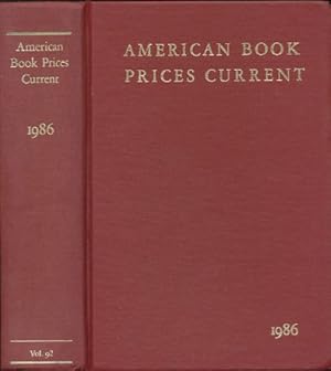 American Book Prices Current 1986, Volume 92