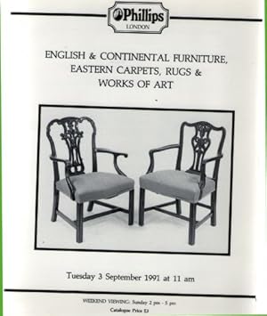 Phillips Auction Catalogue: English & Continental Furniture, Carpets, Rugs & Works of Art : Tuesd...