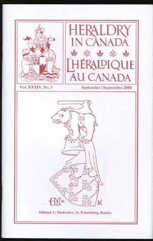Heraldry in Canada / L'H&#233;raldique Au Canada : Vol. XXXIV, No.3; September 2000