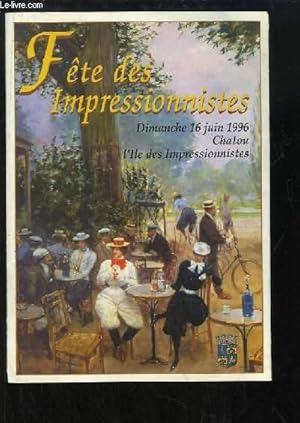 Programme de la "Fête des Impressionnistes", le 16 juin 1996, l'île des impresionnistes.