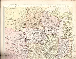Seller image for MAP: "The United States--Valley of the Mississippi".from The Comprehensive Atlas and Geography of the World: An Extensive Series of Maps, A Description, Physical and Political, Of All the Countries of the Earth; for sale by Dorley House Books, Inc.
