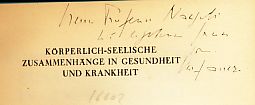 Körperlich-seelische Zusammenhänge in Gesundheit und Krankheit. Ein Beitr. zur medizinischen Psyc...