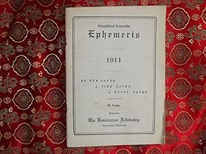 Simplified Scientifc Ephemeris, 1911