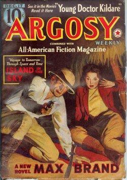 Imagen del vendedor de ARGOSY Weekly: December, Dec. 17, 1938 ("Young Doctor Kildare"; "The Thirty-nine Steps"; "Flying Colours") a la venta por Books from the Crypt