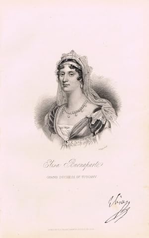 Elisa Bonaparte (Steel Engraving)