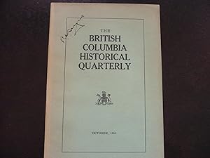 Seller image for The British Columbia Historical Quarterly: October 1944. for sale by J. King, Bookseller,