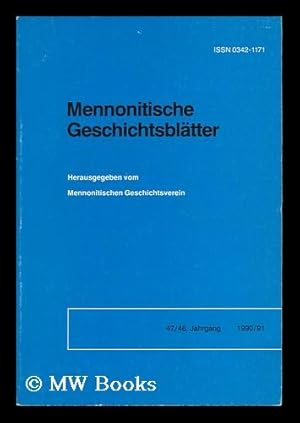 Seller image for Mennonitische Geschichtsblatter for sale by MW Books