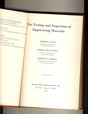 Imagen del vendedor de The Testing and Inspection of Engineering Materials a la venta por Richard Lemay