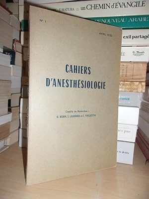 Bild des Verkufers fr LES CAHIERS D'ANESTHESIOLOGIE - N 1 zum Verkauf von Planet's books