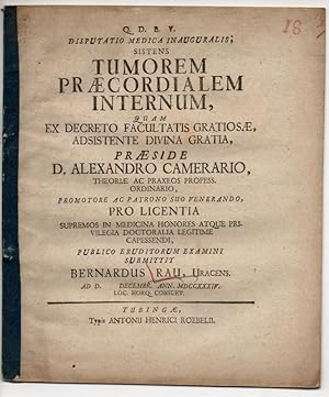 Disputatio medica inauguralis sistens tumorem praecordialem internum (Brustkrebs).