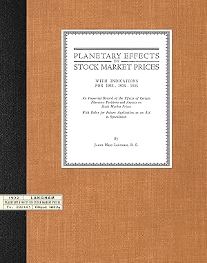 Seller image for Planetary Effects on Stock Market Prices for sale by Alanpuri Trading