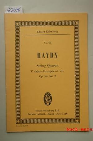 String Quartet for 2 Violins, Viola & Violoncello. Op. 54. No.2. C-major - Ut majeur - C-Dur