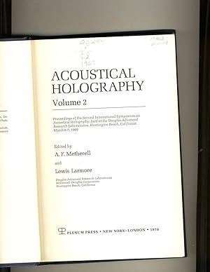 Immagine del venditore per Acoustical Holography Volume 2 venduto da Richard Lemay