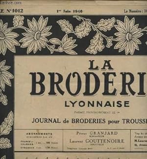 Bild des Verkufers fr LA BRODERIE LYONNAISE N1012 : ECUSSONS P.H. POUR DRAP POUR NAPPE SERVIETTE. zum Verkauf von Le-Livre