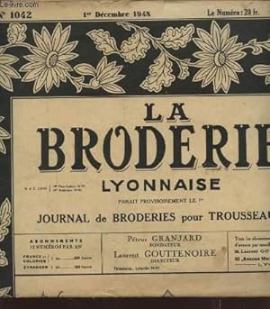 Bild des Verkufers fr LA BRODERIE LYONNAISE N1042 : ECUSSON R.A. POUR DRAP ET TAIE. zum Verkauf von Le-Livre