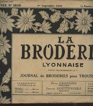 Bild des Verkufers fr LA BRODERIE LYONNAISE N1039 : DEUX ALPHABETS POUR LINGERIE. zum Verkauf von Le-Livre