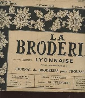 Bild des Verkufers fr LA BRODERIE LYONNAISE N1044 : ECUSSON B.J. POUR DRAP ET TAIE. zum Verkauf von Le-Livre