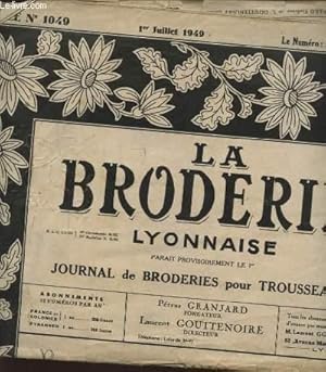 Bild des Verkufers fr LA BRODERIE LYONNAISE N1049 : ECUSSON L.G. POUR DRAP NAPPE SERVIETTE. zum Verkauf von Le-Livre