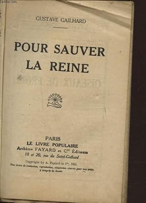 Bild des Verkufers fr POUR SAUVER LA REINE zum Verkauf von Le-Livre