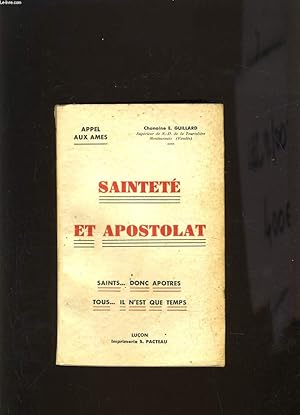 Seller image for SAINTETE ET APOSTOLAT for sale by Le-Livre