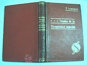 Imagen del vendedor de Tcnica de la Teraputica especial. F. Gumprecht. Siglo XIX a la venta por Librera Anticuaria Ftima