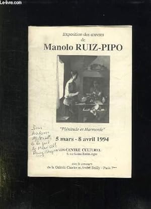 Image du vendeur pour BROCHURE. EXPOSITION DES OEUVRES DE MANOLO RUIZ PIPO. DU 5 MARS AU 8 AVRIL 1994. mis en vente par Le-Livre
