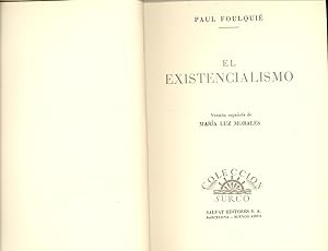 Seller image for EL EXISTENCIALISMO for sale by Libreria 7 Soles