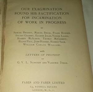 Immagine del venditore per Our Exagmination Round His Factification For Incamination of Work in Progress venduto da Big E's Books