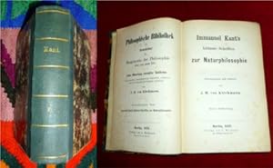 Seller image for Immanuel Kant`s kleinere Schriften zur Naturphilosophie. 2 Abteilungen in einem Band. for sale by Antiquariat Clement