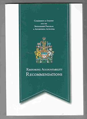 Seller image for Restoring Accountability: Recommendations for sale by Riverwash Books (IOBA)