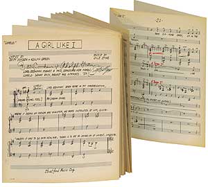 Immagine del venditore per Sheet music for "A Girl Like I" from the Musical Lorelei venduto da Between the Covers-Rare Books, Inc. ABAA