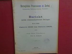 Bild des Verkufers fr Einfhrung in die Goniometrie (Abhandlung)./ Schulnachrichten. - in : Herzogliches Francisceum zu Zerbst - Bericht ber das Schuljahr Ostern 1908 bis Ostern 1909 (Progr.Nr. 922) zum Verkauf von books4less (Versandantiquariat Petra Gros GmbH & Co. KG)