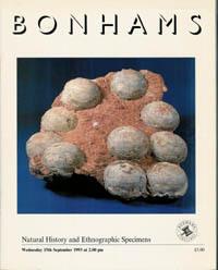 (Auction catalogue) Bonhams, September 15, 1993. NATURAL HISTORY AND ETHNOGRAPHIC SPECIMENS