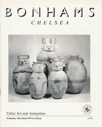 (Auction Catalogue) Bonhams, Chelsea, March 24, 1993. TRIBAL ART AND ANTIQUITIES