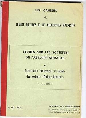 Etudes sur les sociétés de pasteurs nomades. 2. Organisation économique et sociale des pasteurs d...