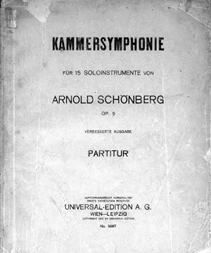 [Op. 9] Kammersymphonie für 15 Solo-Instrumente. Op. 9. Verbesserte Ausgabe