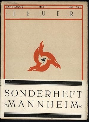 Image du vendeur pour Feuer Jahrgang 2 Heft 1 Okt. (Oktober) 1920. Monatsschrift fr Kunst und Knstlerische Kultur. Mit Abbildungen der Arbeiten u. a. von Kolbe, Liebermann, Beckmann, Lessing, Ludwig Richter, Erich Heckel, Fuhrich, von Steinle, Lehmbruck, Franz Marc. mis en vente par Stader Kunst-Buch-Kabinett ILAB