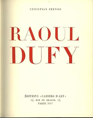 Seller image for Raoul Dufy. Eines von 748 nummerierten Exemplaren der allgemeinen Ausgabe auf Vlin du Torpes, numrot de 53  800. (Hier die Nummer 298/800) for sale by Stader Kunst-Buch-Kabinett ILAB