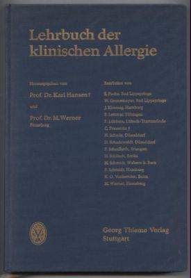 Bild des Verkufers fr Lehrbuch der klinischen Allergie. zum Verkauf von Leonardu