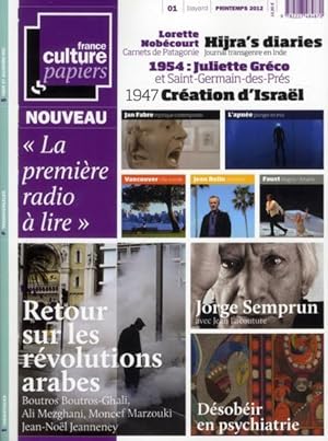 France Culture Papiers. N° 01 - Printemps 2012.