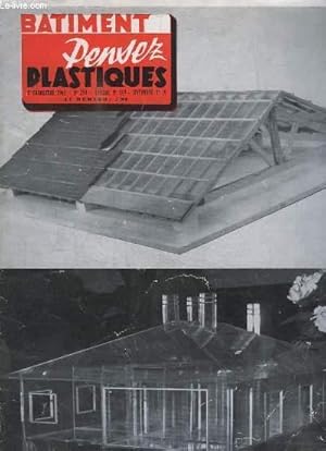Seller image for PENSEZ PLASTIQUES N 259 1961. LES PLASTIQUES DANS LE BATIMENT, ASSEMBLAGE SANS SOUDURA NI COLLAGE, PANNEAUX EN POLUESTER. for sale by Le-Livre