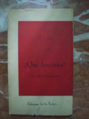 Image du vendeur pour QU HACEMOS? mis en vente par Itziar Arranz Libros & Dribaslibros
