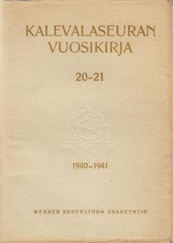 Imagen del vendedor de Kalevalaseuran Vuosikirja. Vol. 20-21. a la venta por Wittenborn Art Books